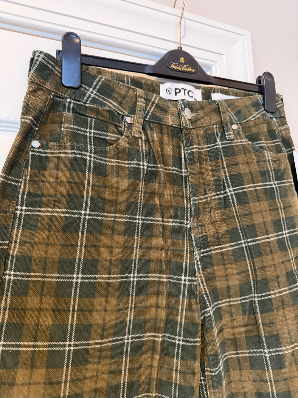 PTCL Olive & Dark Green Plaid Pants